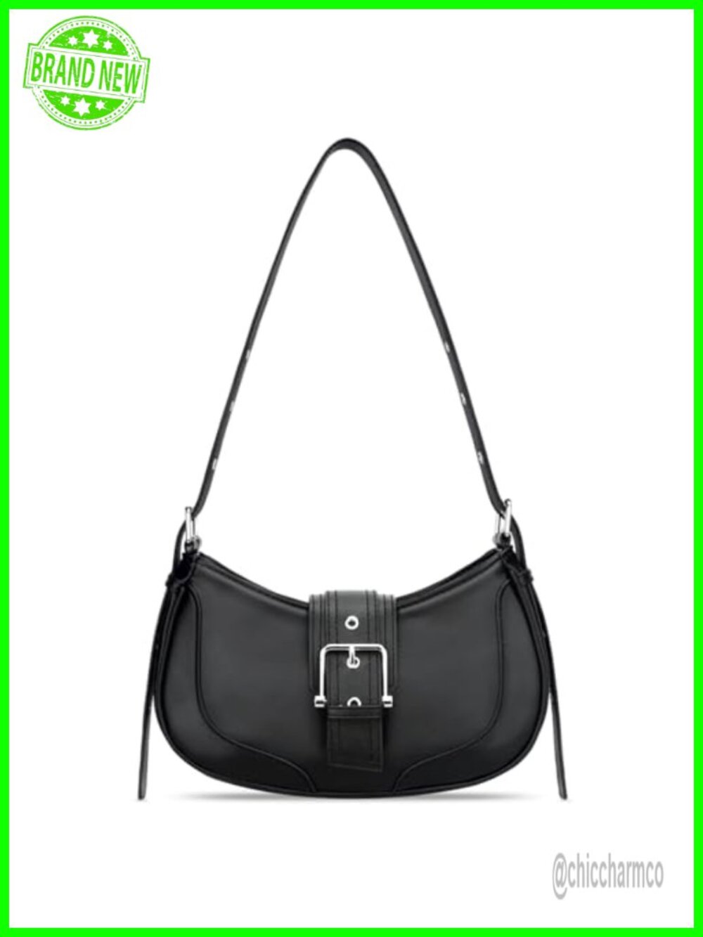 Vegan Leather Shoulder Bag Retro Hobo Purse Adjustable Strap